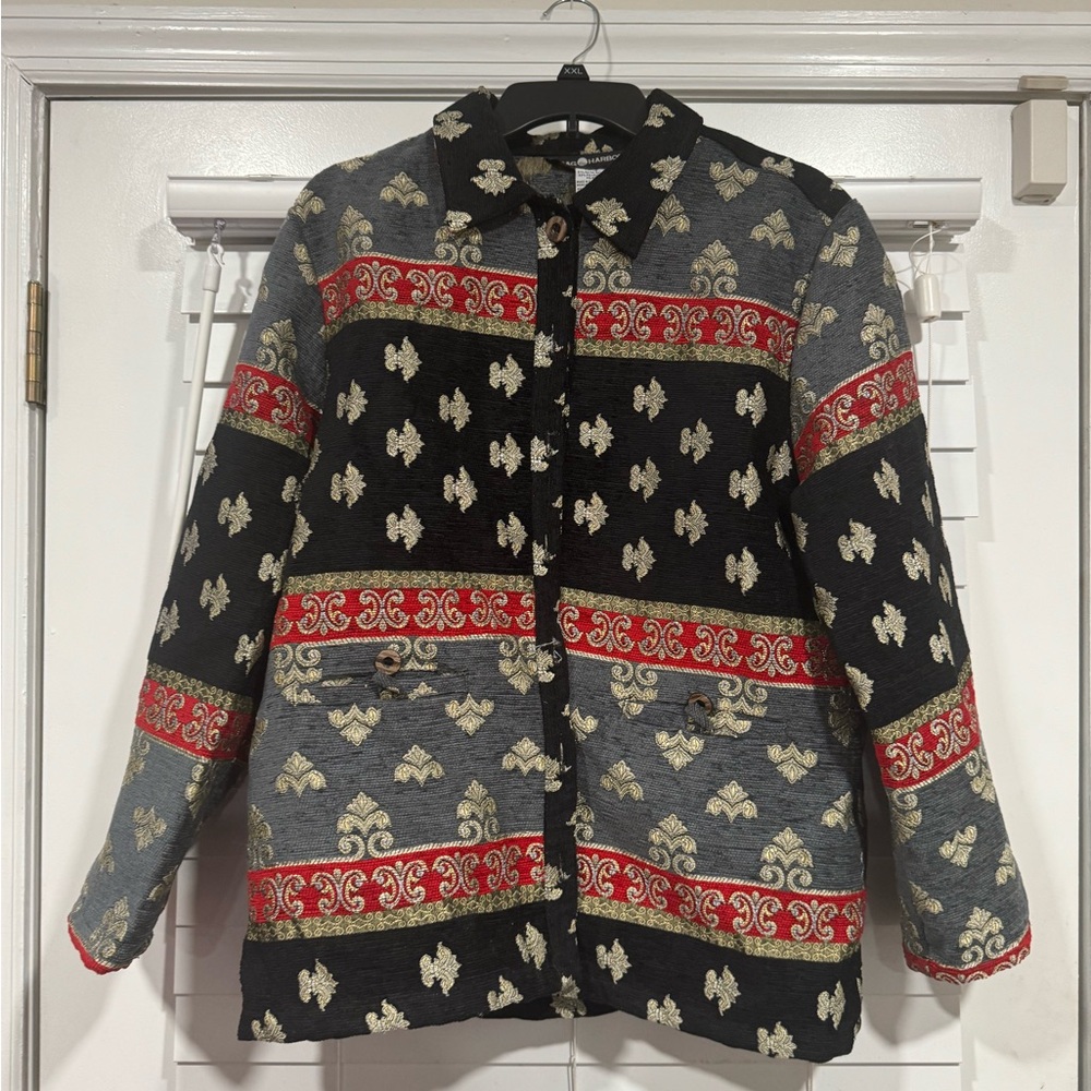 Sag Harbor Multicolor Patterned Jacket - image 3